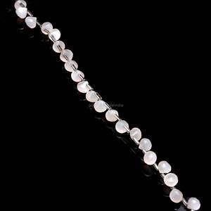 Cuentas facetadas de piedra lunar blanca natural de 7-9 mm, cuentas facetadas en forma de lágrima de piedra lunar, cuentas briolette para la fabricación de joyería. - Product Image 3
