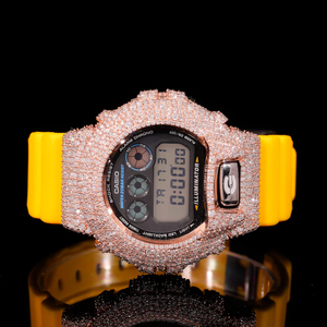 Reloj de Pulsera de Cuarzo Mecánico de la Mejor Calidad, con Correa de Goma Cuadrada de Metal y Moissanita, Starspire Jewels, Resistente al Agua 3BAR, Joyería Elegante - Product Image 1