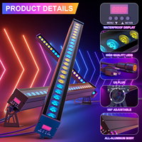 Lampu Wall Washer Tahan Air IP65 U`King Kontrol DMX 24X3W RGB LED Lampu Bar Wall Washer Luar Ruangan untuk Panggung DJ Pesta Pernikahan
