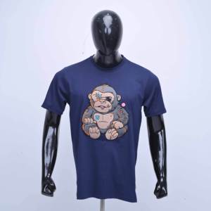 T-shirts en coton à manches courtes pour hommes, de haute qualité, avec logo personnalisé, impression graphique, tissage tricoté, écologiques, anti-boulochage - Product Image 1