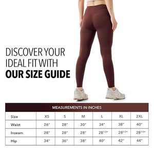 Leggings taille haute doux, sans coutures, extensibles, pour yoga et entraînement, effet ventre plat, respirants, non transparents - Product Image 3