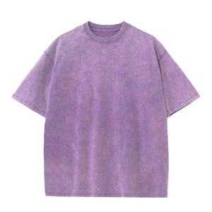 Camiseta Oversize para Hombre, 100% Algodón, Tejido Grueso, Estilo Vintage, Lavada, Casual - Product Image 3