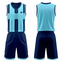 Ensemble d'uniformes de volley-ball Performance bleu et marine, imprimé par sublimation, respirant, 100 % polyester, unisexe, pour équipes adultes, service OEM
