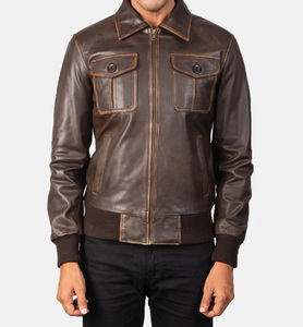 Blouson en cuir double face unisexe, automne-hiver, col montant, imperméable, coupe-vent, style motard, fermeture éclair, denim, style urbain - Product Image 3