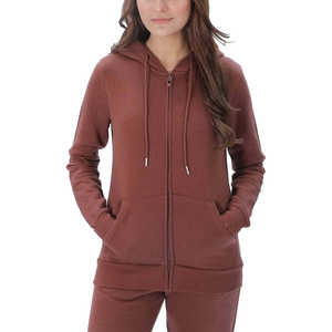 Sweat-shirts à capuche pour femmes de haute qualité, écologiques, coupe-vent, pour l'hiver et le printemps, style streetwear, fermeture éclair sur le devant, logo, en molleton français tricoté - Product Image 4