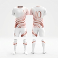 Ensemble de maillot de football personnalisé respirant à séchage rapide imprimé numériquement pour adultes, manches courtes, unisexe, 100% polyester