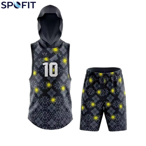 Camisetas de Compresión sin Mangas con Capucha Personalizadas 7v7, Jersey de Fútbol Americano con Diseño de Bandera, Impresión por Sublimación, Transpirable, 100% Poliéster - Product Image 1