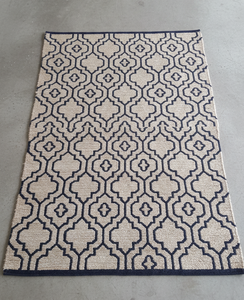 Vente en gros de tapis à poil bas antidérapant en polyester de haute qualité à tissage plat fabriqué à la machine avec motif floral - Product Image 3