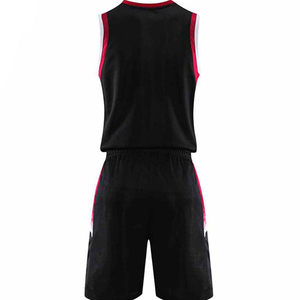 Custom Printed Basketball Uniform Set V-Neck Sleeveless Quick Dry Breathable Polyester for Adults All Seasons - Product Image 2