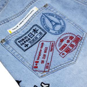 Custom Embroidery Flare Denim <b>Jeans</b> Ultra-<b>Soft</b> Breathable Eco-Friendly Women Embroidery Premium Quality Fabric Quick Dry Cotton - Product Image 5