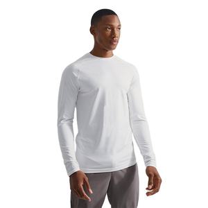 Camiseta Deportiva de Manga Larga para Hombre, Otoño 2024, Logotipo Personalizado al por Mayor, Alta Calidad, Ajuste Delgado, Ligera, Transpirable, para Gimnasio - Product Image 2