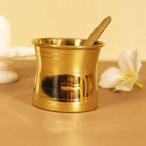 Juego de panchapatra de latón hecho a mano | udarni | Cuchara de serpiente panchpathiram panchapalli para Pooja - Product Image 6