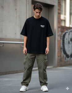 Camiseta Unisex de Corte Holgado y Diseño Exclusivo para Hombre, 100% Algodón Grueso, con Impresión de Logotipo Personalizado - Product Image 5