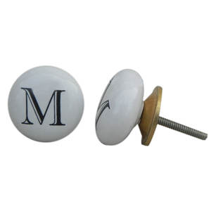 Boutons de meuble vintage en céramique blanche en gros, poignées de tiroir et de porte de style Mid-Century, nouveau design, fournisseur en gros - Product Image 1