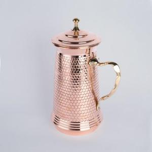 Premium Artisan <b>Copper</b> Water Jug Metal <b>Handle</b> Eco-Friendly 1L Capacity Modern Luxury Design for Dining Table Kitchen Service - Product Image 2