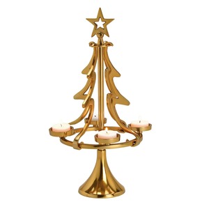 New Arrival Golden Brass Heart Shape Candlestick Holder Set for Valentine's Day Home Decoration - Product Image 5