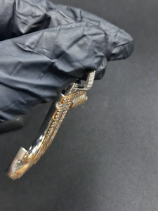 Colgante Personalizado en Plata con Incrustaciones de Diamantes Moissanite VVS, Chapado en Rodio, Estilo Hip Hop, con Inicial, para Unisex - Product Image 3