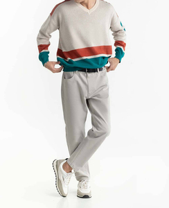 Pull d'hiver décontracté pour homme, chaud et épais, avec logo respirant sur le devant, design torsadé tricoté - Product Image 4