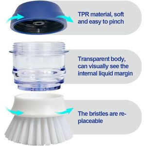 Set per Pulizia Cucina: Spazzola per Piatti con Dispenser di Sapone, Strumento Essenziale per Mantenere l'Igiene - Product Image 5