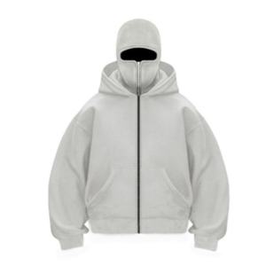Blouson d'hiver 100 % coton de haute qualité pour homme, coupe oversize, zippé, en polaire, écologique, coupe-vent, respirant, anti-boulochage, brodé - Product Image 3
