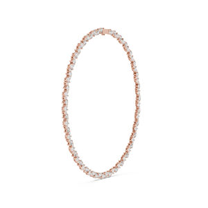 Collier en or blanc 14 carats avec diamant de laboratoire en forme de poire/rond, cadeau d'anniversaire |   Nouveau diamant cultivé - Product Image 4