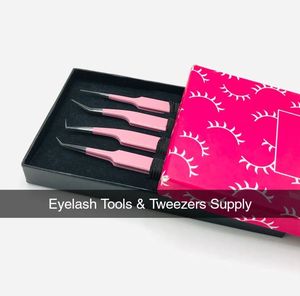 Ensemble de pinces professionnelles pour extensions de cils avec étui, pinces en acier inoxydable allemand, pinces d'isolation pour volume - Product Image 6