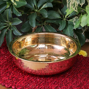 Traditional Metal Thaal Decorative Serving Plate Handcrafted Pooja Thali <b>Dinnerware</b> for Festive Home Decoration and Gifti - Product Image 2