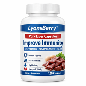 Capsules de foie de porc pour améliorer l'immunité, complément alimentaire pour adultes, 60 unités - Product Image 3