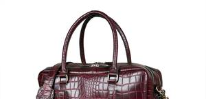 Sacoche d'ordinateur portable en cuir véritable imperméable de fabrication indienne, haut de gamme, multifonctionnelle, pour hommes, en cuir de crocodile, pour le bureau et les voyages - Product Image 5