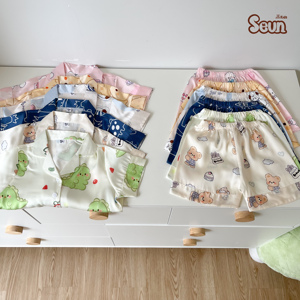 Ensemble de pyjama pour enfants SeunKids avec imprimé animal, doux et respirant, vêtements de maison pour garçons et filles, fabriqué au Vietnam - Product Image 5