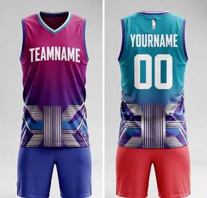 Maillots de basket-ball pour hommes, ensembles d'uniformes de basket-ball sur mesure, maillots rétro professionnels, séchage rapide, respirants, grandes tailles - Product Image 6