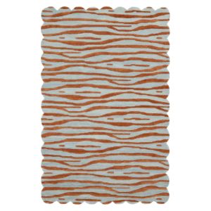 Tapis texturé fait main Z&H Home, en laine bouclée, antidérapant, doux pour les animaux, design personnalisé, pour salon et chambre à coucher - Product Image 1
