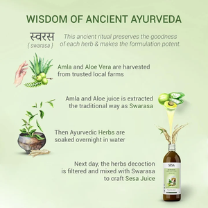 Jus capillaire ayurvédique à base d'extraits naturels de plantes, formule qui aide à contrôler la chute des cheveux, favorise une croissance saine et le bien-être du cuir chevelu. - Product Image 4