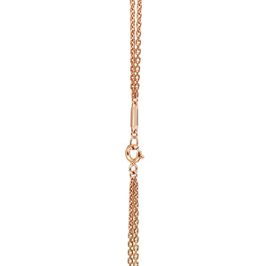 18K Yellow Gold Lab Grown Diamond Large Double Link Pendant <b>Necklace</b> with Pave Diamond for Women Adjustable <b>Statement</b> Jewelry - Product Image 5