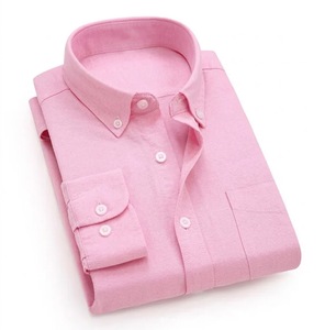 Chemise habillée boutonnée pour homme, manches longues, couleur unie, popeline 100% coton, infroissable, style décontracté chic - Product Image 2