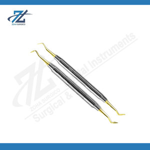 Ensemble d'instruments dentaires professionnels, poignée ergonomique manuelle, détartreur pour le nettoyage des dents, outils en acier inoxydable pour la parodontie, certifié CE - Product Image 6