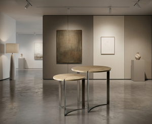 Luxury Modern Round Marble Nesting <b>Side</b> <b>Table</b> <b>Set</b> with Stainless Steel Frame Elegant Living Room End <b>Tables</b> - Product Image 2