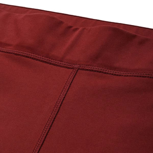 Leggings de compression pleine longueur pour hommes, couleur rouge unie, taille élastique, en spandex et polyester - Product Image 6