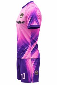Conjunto de Uniforme de Fútbol Personalizado al por Mayor, Camiseta, Pantalones Cortos, Ropa Deportiva, Equipación Deportiva de Manga Corta, Ropa de Entrenamiento OEM - Product Image 2