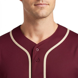 Conjunto de Béisbol con Botones Frontales, Ajuste Atlético, Transpirable, que Absorbe la Humedad, Pantalones Cortos, Colores Personalizados, Impresión de Números, Venta al Por Mayor - Product Image 5