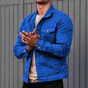 Veste en jean personnalisée de haute qualité pour hommes, veste en jean unie tendance pour hommes, veste en jean d'hiver très vendue - Product Image 5