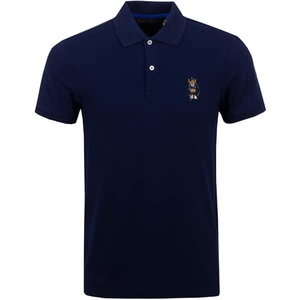 Polo en coton à manches courtes gris pour homme, logo brodé, style décontracté, coupe classique, tissu jersey respirant - Product Image 4