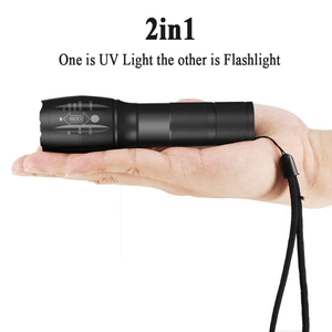 Torcia LED Zoomabile 2-in-1 con Luce UV Bianca, Rilevamento Lunghezza d'Onda 365nm, in Lega di Alluminio, Certificata ROHS, TK/TMEU per Ritiro Autonomo - Product Image 2