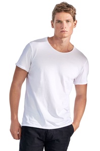 T-Shirt Homme Personnalisé 100% Coton 150 GSM Couleur Multi-Solide Léger Coupe Ample Col Ras du Cou Manches Roulées Ourlet Bas quantité minimale de commande-Prix - Product Image 2