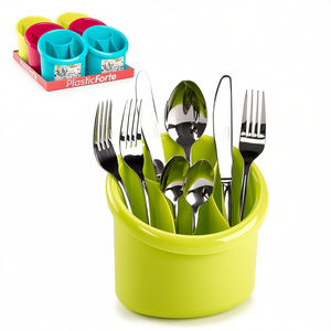 Set Scolapiatti per Posate PlasticForte 4 Pezzi, Porta Utensili da Cucina Colorato, Lavabile in Lavastoviglie - Product Image 3