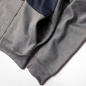 Veste zippée asymétrique grise CHAMPION en molleton polyester/coton, lavage enzymatique, broderie 3D, étiquette personnalisée, tailles XXS à 6XL - Product Image 5