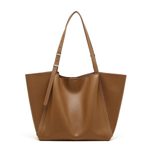Bolsos de Mano de Cuero Genuino de Alta Gama para Mujer, con Logotipo Personalizado, Bolso de Hombro Tipo Cubo, Bolso Tote para Mujer - Product Image 1