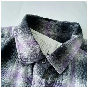 Camisa de Franela OEM 100% Algodón, Estilo Leñador, con Dobladillo sin Rematar, Diseño Desgastado, Resistente, para Exteriores, Personalizable y Ecológica - Product Image 2