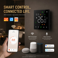 Thermostat de chauffage au sol flexible intelligent WiFi à écran tactile SS701H 16A pour maison et bureau, compatible Tuya App
