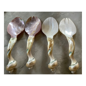 Juego de cucharas de cerámica vintage con mango largo, diseño creativo, pulido espejo, para regalos - Product Image 4